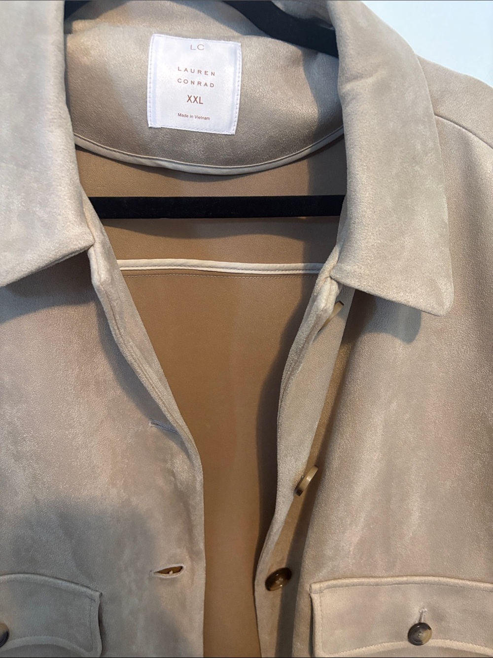 LC Lauren Conrad Taupe Suede Utility Jacket - Picture 5 of 6
